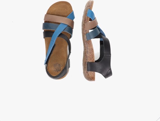 Zwarte PAUL GREEN Platte sandalen 6105 Zwarte PAUL GREEN Platte sandalen 6105