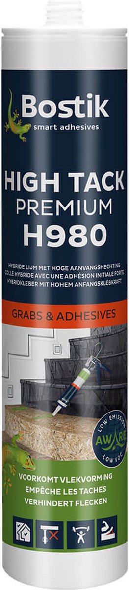 Bostik 30614679 H980 High Tack Premium Constructie-/montagelijm - Zwart - 290ml
