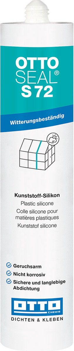 Ottoseal S72 siliconenkit - 310 ml koker - transparant - voor plexiglas en polycarbonaat