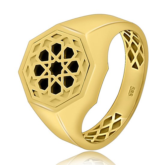 Juwelier Zwartevalk - 14 karaat gouden herenring 11.141364/21¼--
