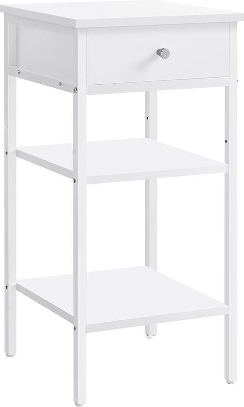 DIGBYS Nachtkastje Wit 40x35x50 cm Engineered Wood