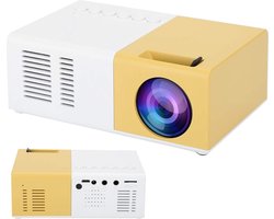 Mini Beamer - Input tot 1920x1080 - Inclsuief statief - Projector - Mini Projector - HDMI - USB - Geel / Wit - Draagbaar - Ingebouwde speaker