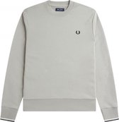Fred Perry - Sweater Logo Limestone Grijs - Heren - Maat XL - Regular-fit