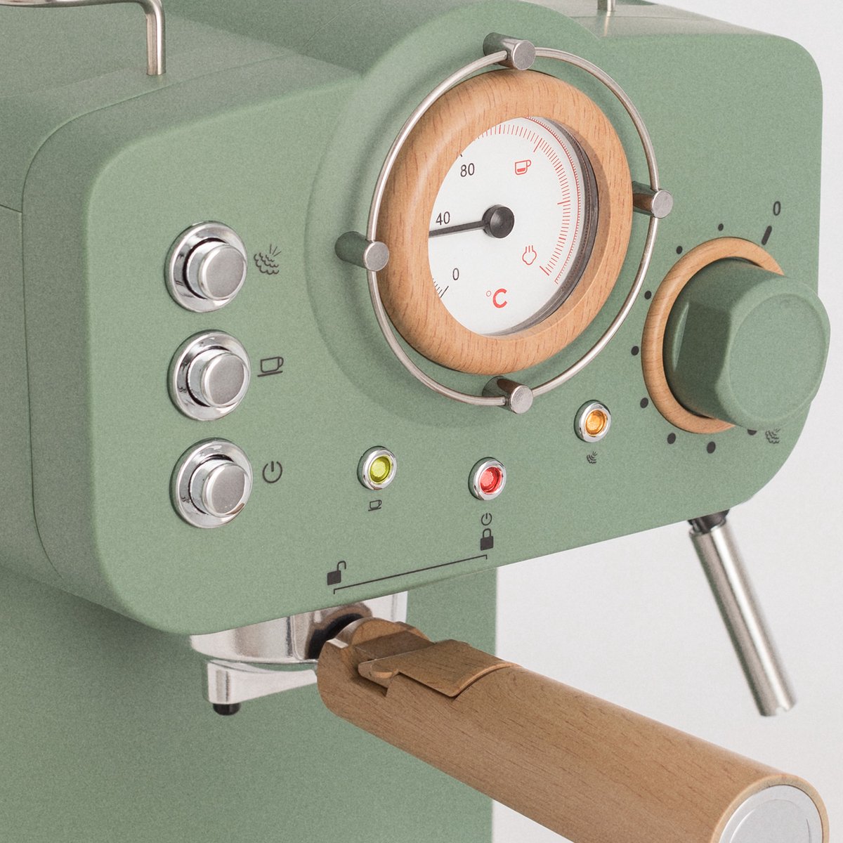 Afbeelding 2 van CREATE - Express Koffiemachine - Gemalen koffie - Espresso - Cappuchino - Machiato - Americano - THERA RETRO