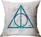 Harry Potter Kussenhoes | The Deathly Hallows - Relieken van de Dood | 45x45 cm