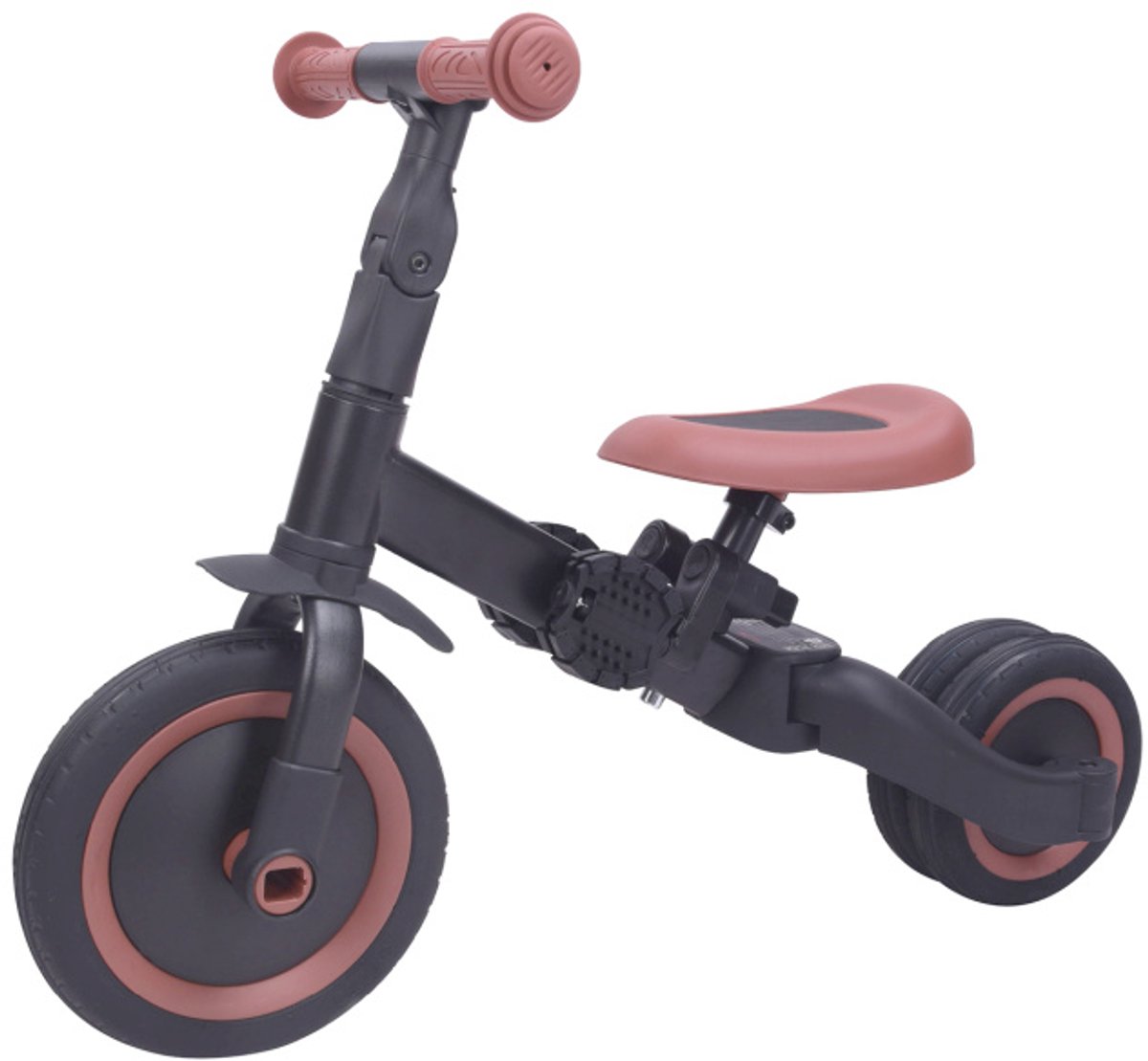 Topmark Kaya - 4 in1 Driewieler - Loopfiets - Balance Bike - Zwart-Bruin — afbeelding 9