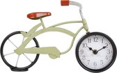 Klok "Vintage Bike" l.groen metaal 28,5x17,5x5cm