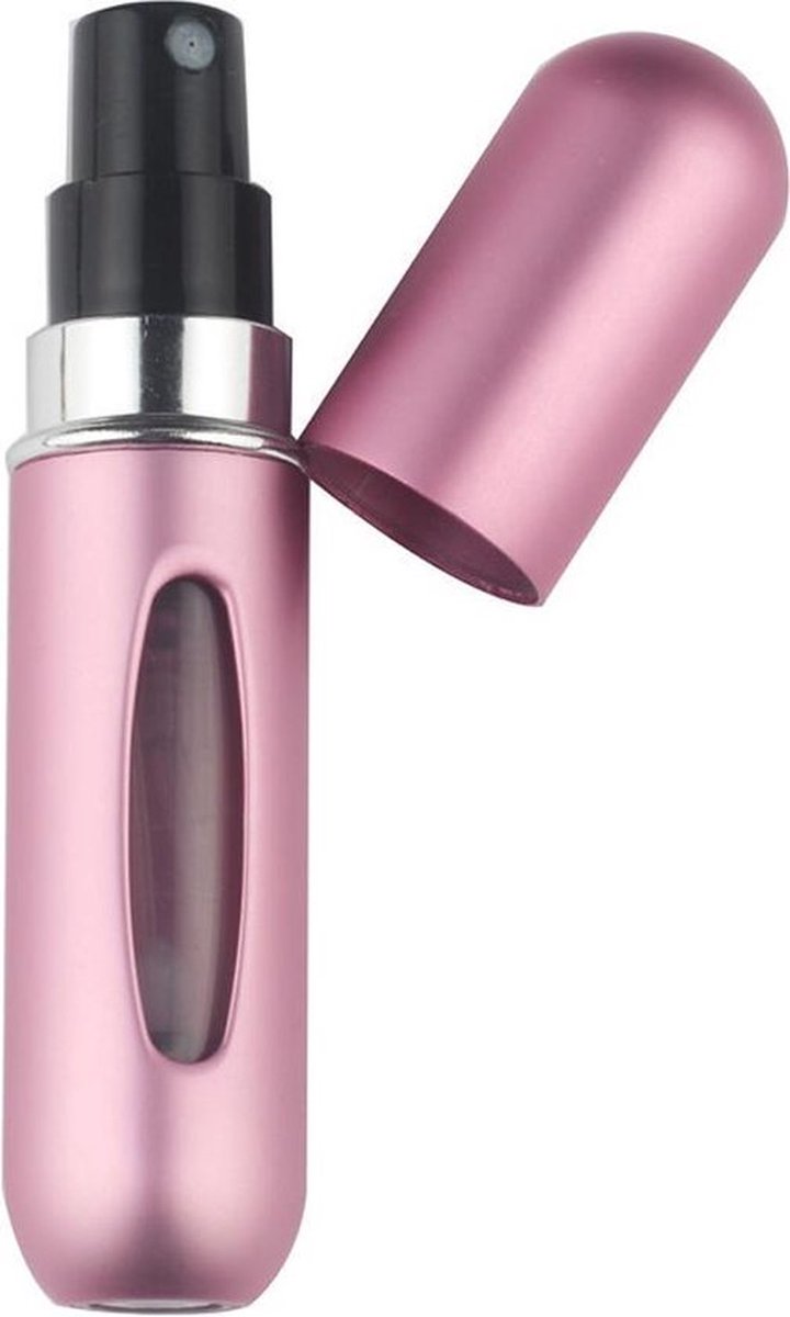 Goedkoopste T.O.M. Parfumverstuiver- 1 Parfumvuller 5 ML -Mat Roze- Parfum verstuiver navulbaar - Verstuiver flesje leeg - Draagbare Mini navulbare Spray - Navulling Parfum flesje - Hervulbare Parfumfles - Travel Size