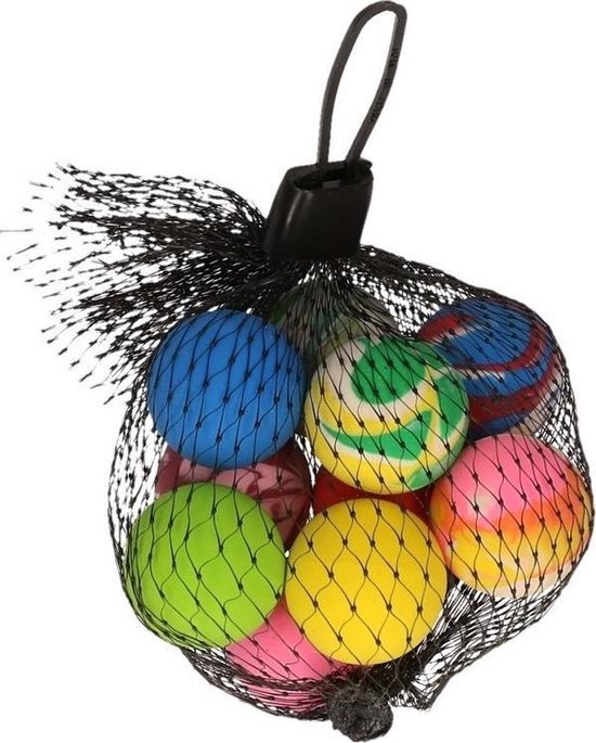 Foto: Adore stuiterballen mix 10 stuks rubberen stuiterballen party bag fillers voor kinderen verjaardagsspeelgoed voor kinderen meerkleurig met verschillende ontwerpen