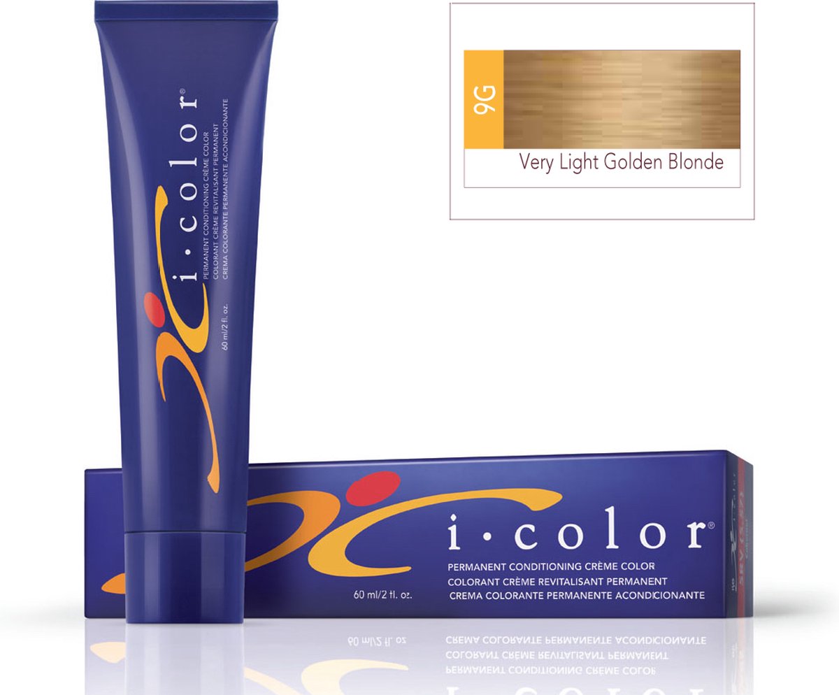 ISO i color Permanent Conditioning Crème Color 60ml 9G Very Light Golden Blonde