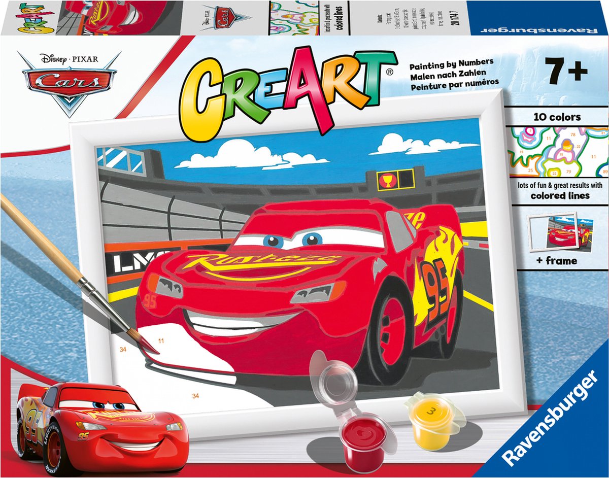 Ravensburger CreArt Lightning McQueen - Schilderen op nummer voor