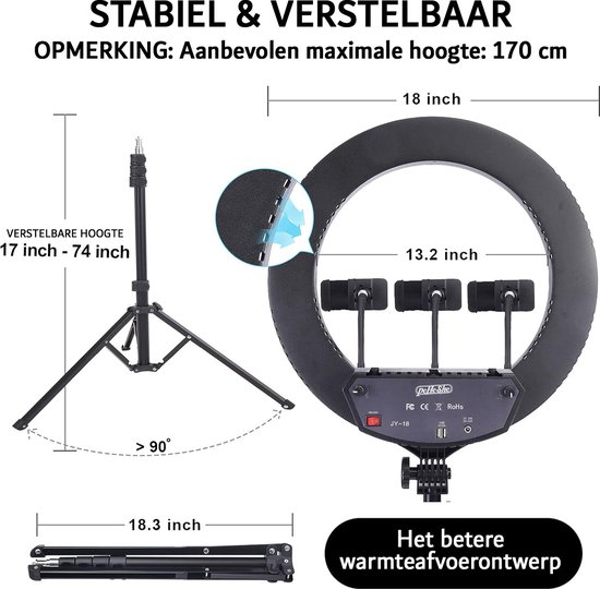 Softbox 40 x 40 cm Photo Light with 160 cm Tripod and 50 W/5400 K LED Lamp, Continuous Lighting for Photography/Video Recording/Live Streaming/Portraiture