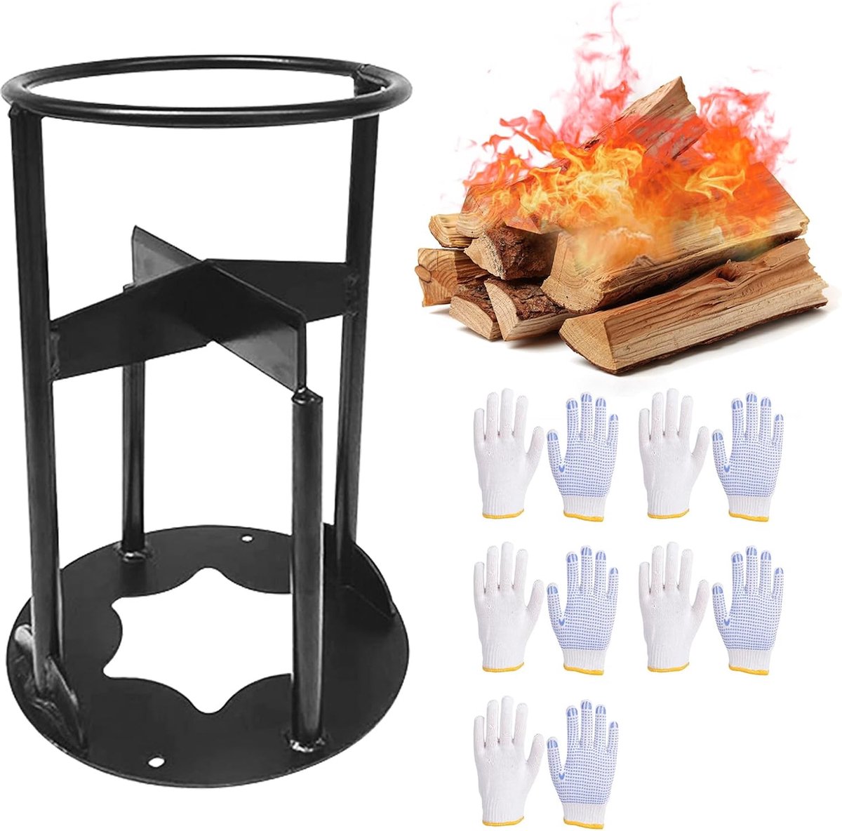 Fendeur à Bois Manuel MISTRO - En Acier Carbone, Léger Et Portable - Pour Bois De Chauffage, Cheminée, Camping - Design Breveté EU - 5