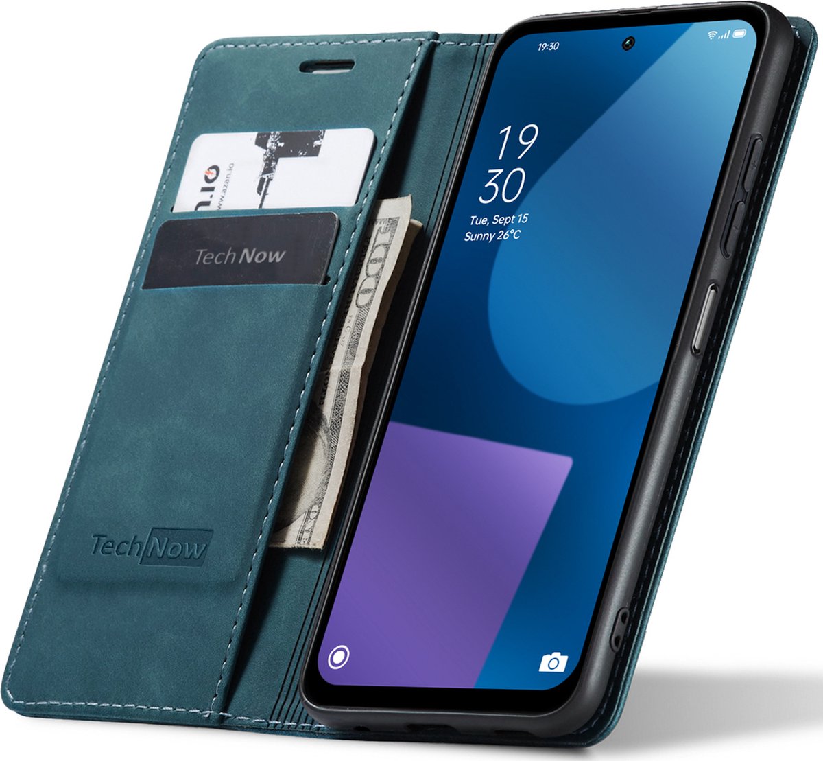 Hoesje geschikt voor Fairphone 5 - Book Case Leer Slimline Blauw