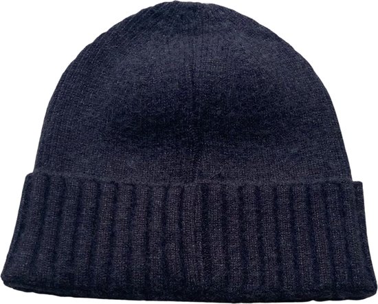 Chapeau / Bonnet de Luxe | Chaud et unisexe | Taille unique - Bleu foncé