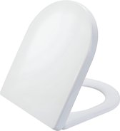 Bol.com Soft Close Quick Release Toiletbril - Heavy Duty Antibacterieel Materiaal Verstelbare RVS Scharnieren D/U-vormige wc-bri... aanbieding
