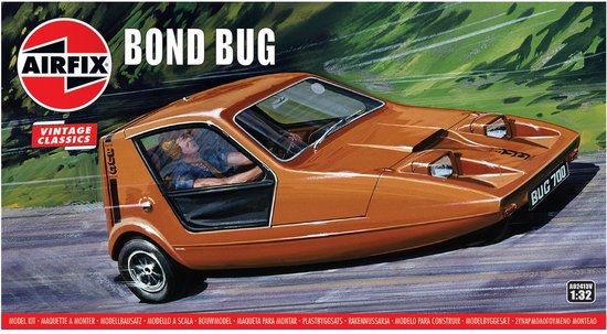 1:32 Airfix 02413V Vintage Classics Bond Bug Car Plastic Modelbouwpakket