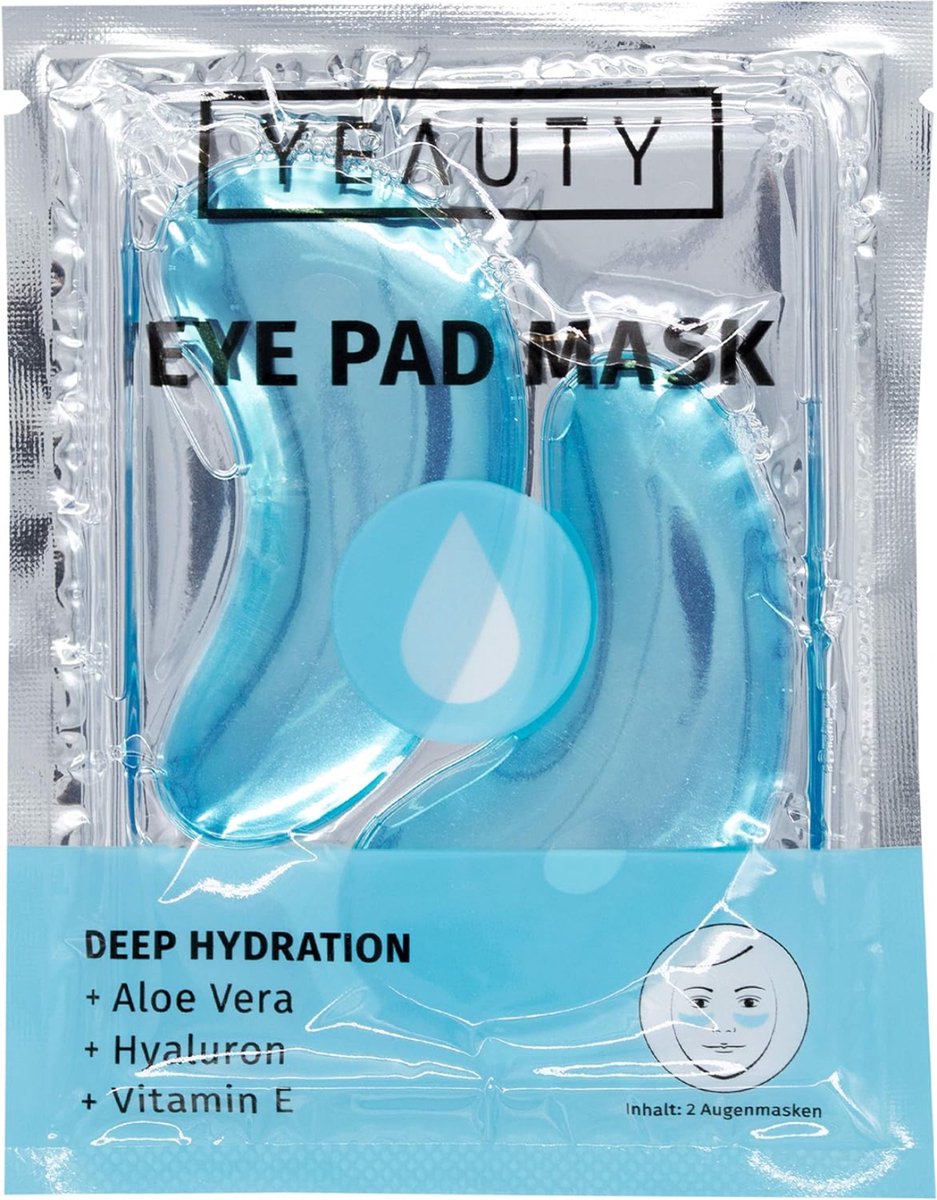 YEAUTY - Deep Hydration - 1 paar - Eye Pad Mask - Oogkussentjes Met diepe Hydratatie - Aloë Vera - Hyaluron - Vitamine E