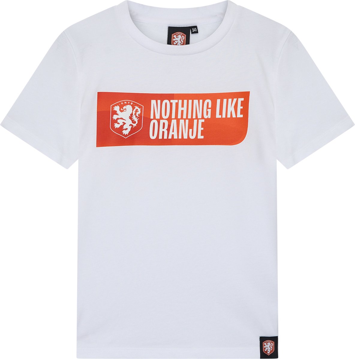 KNVB T-shirt Nothing like Oranje kids - Wit - 140 - maat 140