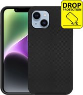 Cazy Shockproof Backcover Geschikt voor Apple iPhone 14 Hoesje - Schokbestendig - Anti-Slip - Zwart