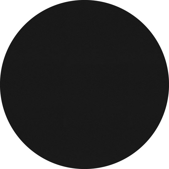 Nappe Ronde Raved Zwart - 160ø cm - Polyester - Lavable