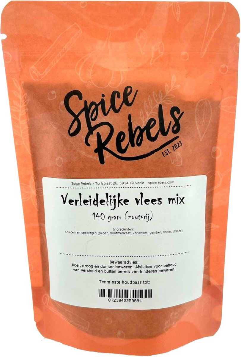 Goedkoopste Spice Rebels - Verleidelijke vleesmix (zoutvrij) - zak 140 gram - vleeskruiden