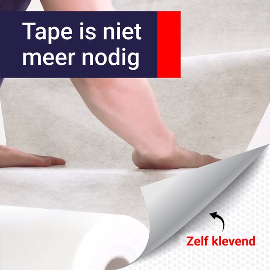 Perfect Cover® Standaard Zelfklevend Afdekvlies - 25m² - Voor Alle Oppervlakken - Professionele Kwaliteit Stucloper & Afdekfolie - Bescherming Tijdens Bouw & Renovatie - 170GSM - Vertrouwd door Professionals - Beter Dan Prima!