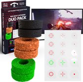 ProFPS Duo Pack geschikt voor PlayStation 4 (PS4) & PlayStation 5 (PS5) Controller - Precision Rings + Crosshair Decals - eSports Gaming Accessoires