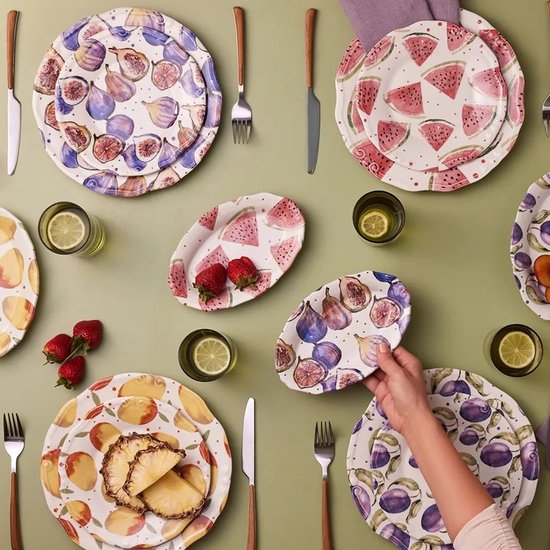Karaca Witte pure glazen dinerset - 12-delige ovale serviessets voor 4 personen, wit servies set met borden en kommen, basic volledige dinerset