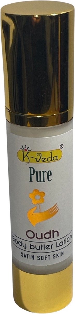 K-Veda - Pure Oudh Body Butter Lotion - 45ml - Satin Soft Skin - All-Season Protection and Massage - Moisturizes - Nourishes, and Leaves Skin Soft - Smooth - Indulge in Luxurious Hydration