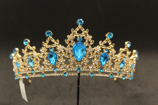 Mooie tiara, kroon, bruid, prinses, haaraccessoire, luxe diadeem, Haarpin, bloemen, haarpin, strass, koningin