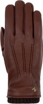 Schwartz & von Halen Handschoenen Heren - Columbus - hertenleren (American deerskin) handschoenen met wollen voering - Bruin maat 9