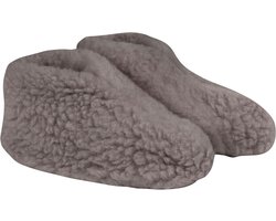 Texels wollen lage sloffen voor dames en heren - grijs