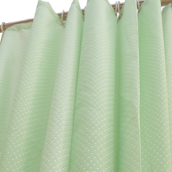 Floraweg Douchegordijn,Shower Curtain,badgordijn,badkamergordijn,geperst spot ,-topkwaliteit - digitale printen -Anti Schimmel - Inclusief 12 ringen -met 12 stuks douchegordijnhaken – Waterdicht -Wasbaar- Polyester - 180x200 cm-gras groen