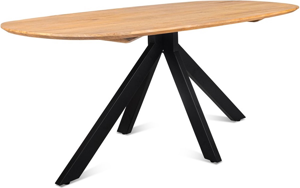 Benoa Eettafel Runa Deens ovaal mangohout 220 cm - Naturel