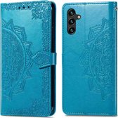 iMoshion Hoesje Met Pasjeshouder Geschikt voor Samsung Galaxy A25 / A24 - iMoshion Mandala Bookcase - Turquoise