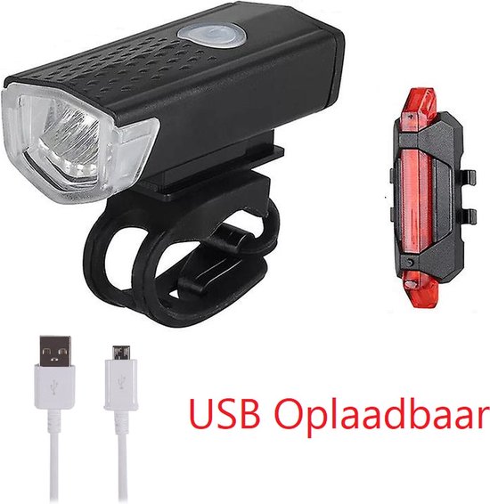 Pro Sport Lights LED Fietsverlichting Set - Voorlicht en Achterlicht - USB Oplaadbaar - 300 & 20 Lumen — afbeelding 5