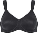 Soutien-gorge minimiseur noir texturé avec nœud, sur fond neutre.