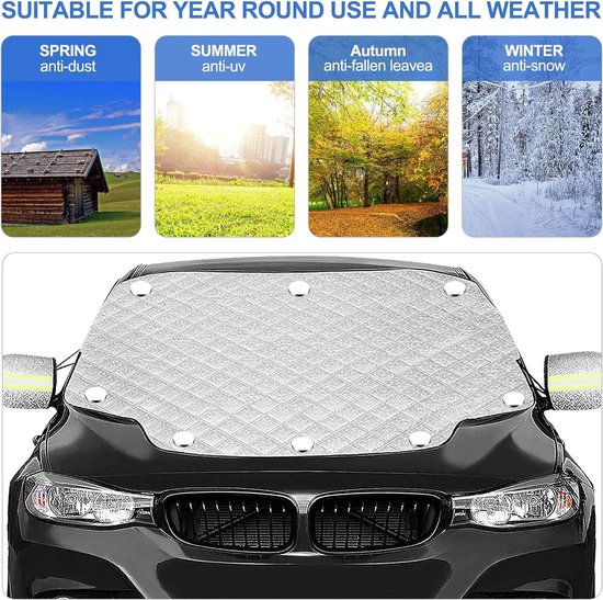 Couverture de pare-brise de protection contre la neige pour voiture,  protection contre