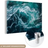 MuchoWow® Glasschilderij 60x40 cm - Schilderij acrylglas - Zee - Noorwegen - Water - Foto op glas - Schilderijen