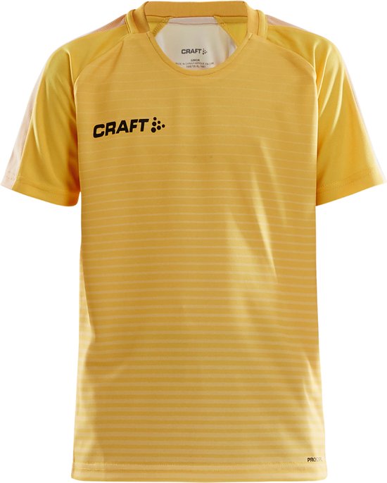 Craft Pro Control Stripe Jersey Jr 1906700 - Sweden Yellow/Flumino - 134/140