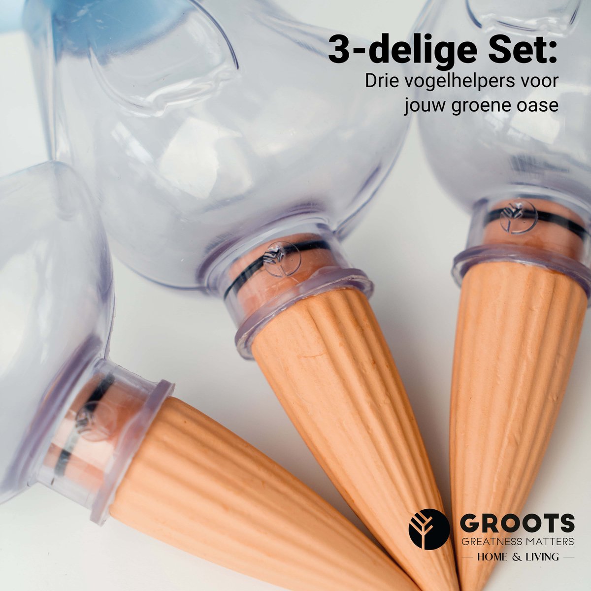 Groots Waterdruppelaar Vogel - Waterdruppelaar voor Planten - Terracotta thumbnail 4