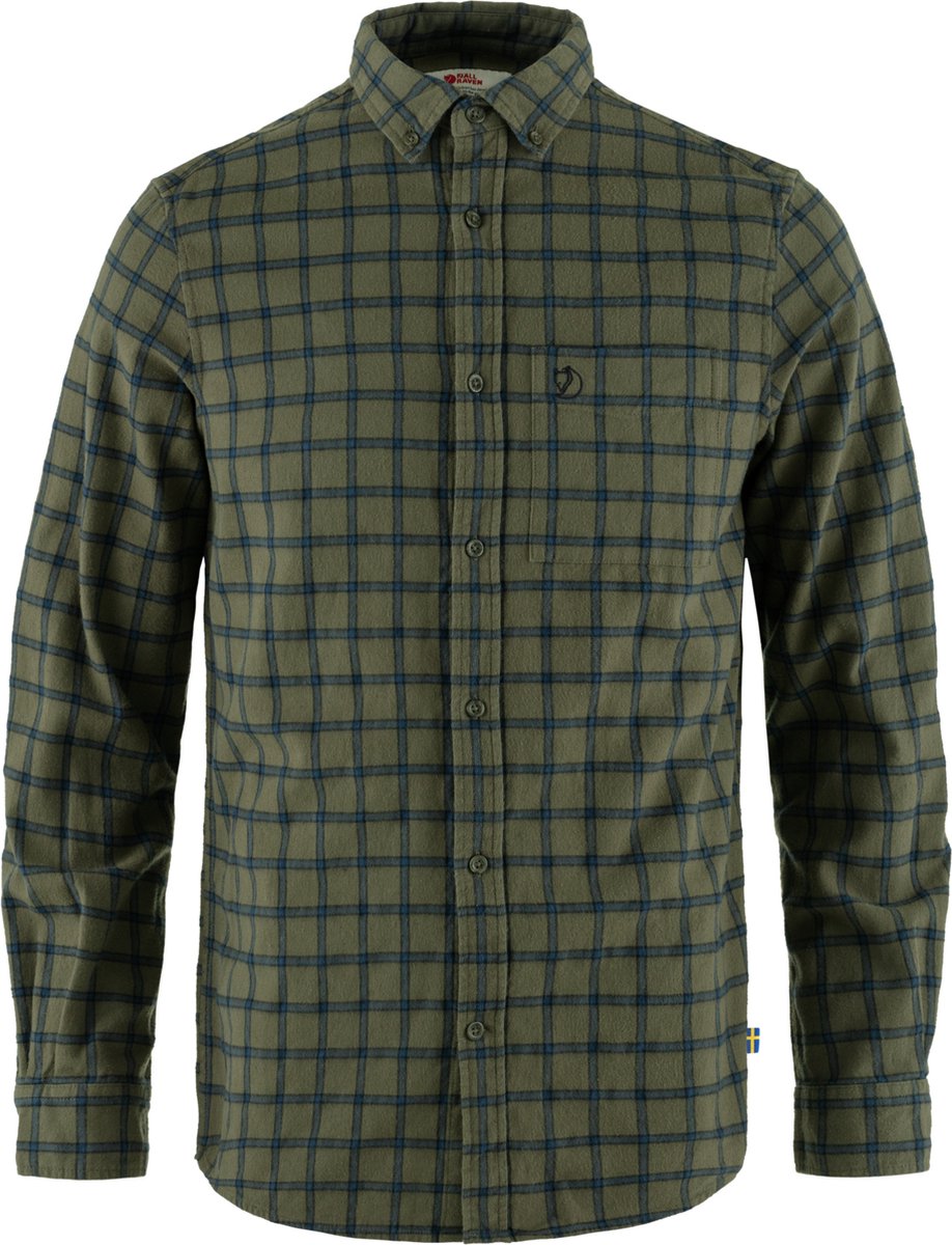 Fjallraven Övik Flannel Shirt Men Blouse Heren Groen