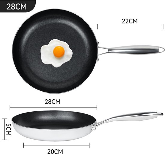 Poêle à œufs en aluminium D 16 cm tous feux dont induction