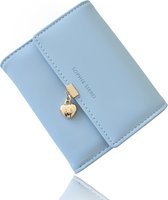 Portefeuille femme bleu Sophie avec compartiment à monnaie - sac à main en similicuir avec cœur de Sophie Siero