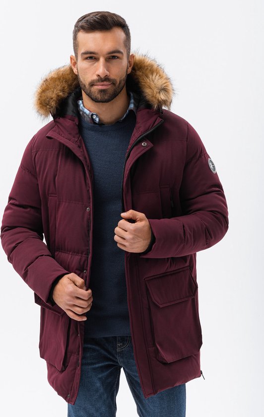 Winterjas - Heren - Bordeaux - Rood - C554