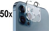 Screenz® - Camera lens protector - Tempered glass camera protector geschikt voor iPhone 15 Pro/15 Pro Max - Beschermglas - Screenprotector - 50 stuks - Voordeelverpakking