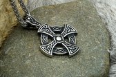 [Deux Corbeaux] Collier Croix Celtique - Pendentif Noeud Celtique - Mythologie - Asatru