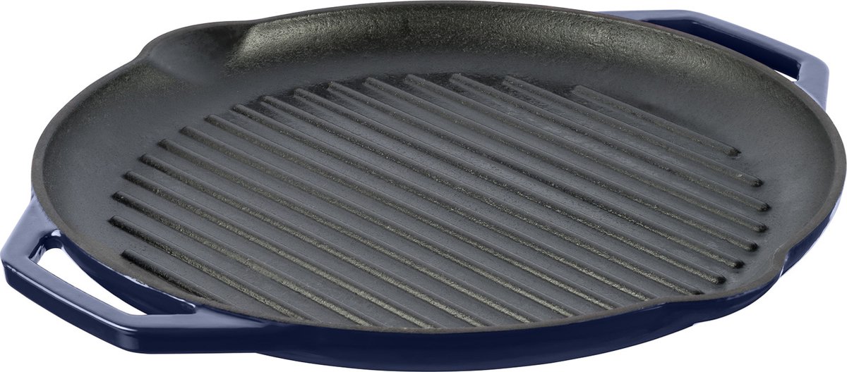Grand Feu - Geëmailleerde gietijzeren grillpan - blauw