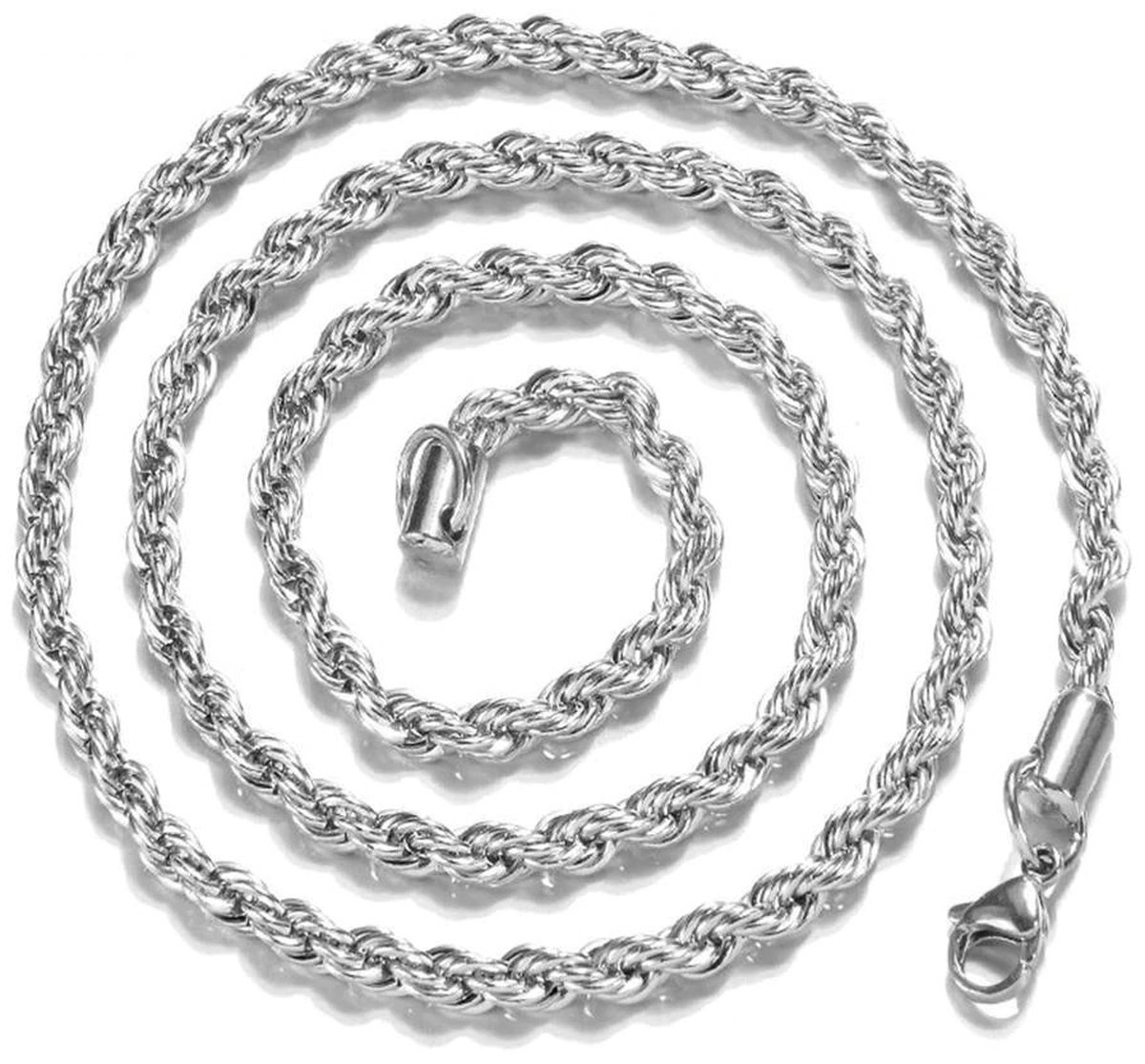 NKlaus Zilveren jasseronketting 925 sterling zilver ketting rond massief collier 2,00mm